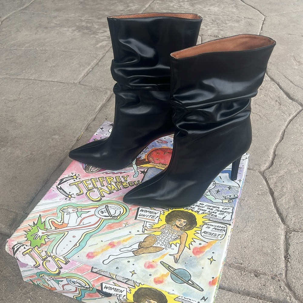 Jeffrey Campbell Guillot 🖤 Mid-Calf Slouchy Stiletto Boot
